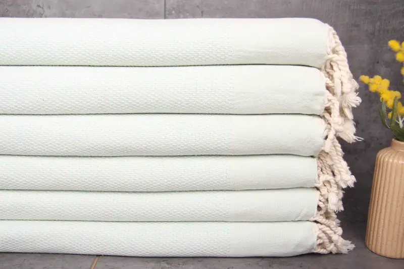 Custom Hand Towel Mint Polka Dot Bath Towel, 24x44 Inches Turkish Cotton