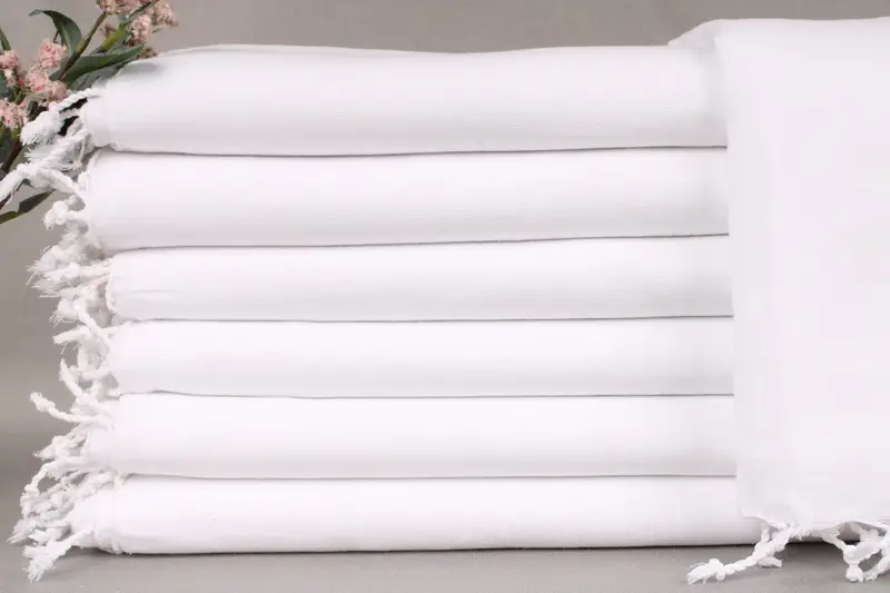 Beach Towel Custom Monogram White Striped, 40x71 Inches