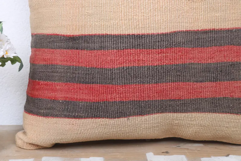 Interior Designer Pillow, Handmade Throw Pillow Sham, 20x20 Beige Pillow, Throw Kilim Pillow, Accent Pillow Sham, Kilim Pillow Cover, Cushion - 3