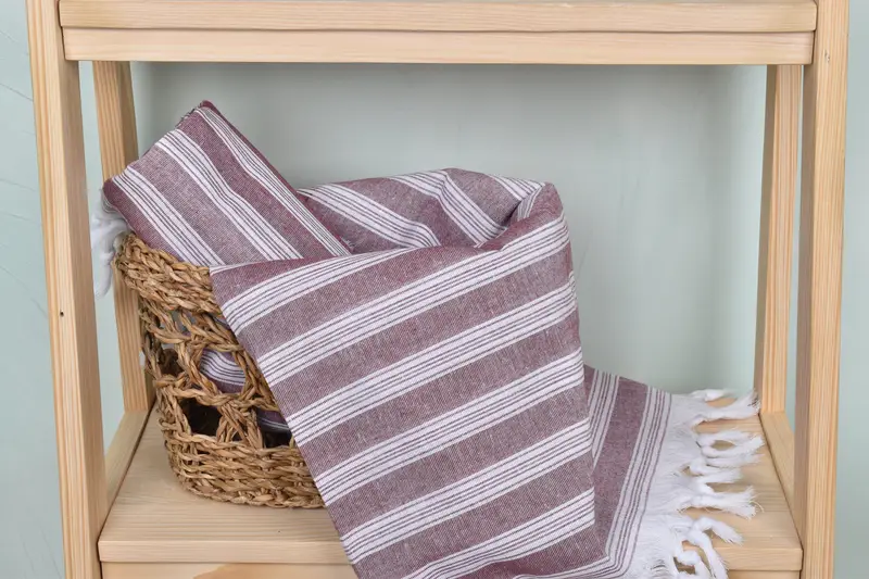 Engagement Gift, Peshtemal Towel, Wedding Towel, Cotton towel, 70x40 Cotton Striped Towel, Organic cotton peshtemal for spa and beach, Organic towel - 4
