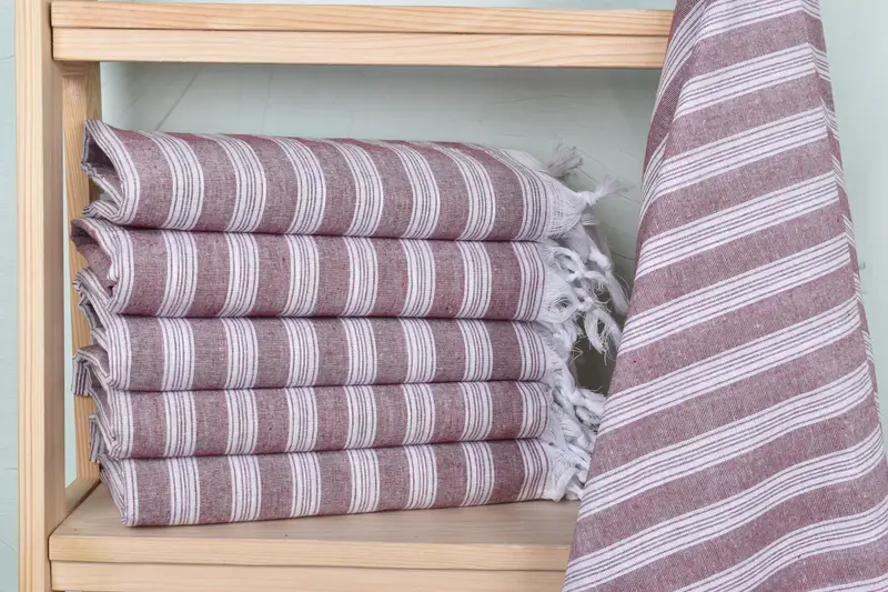 Engagement Gift, Peshtemal Towel, Wedding Towel, Cotton towel, 70x40 Cotton Striped Towel, Organic cotton peshtemal for spa and beach, Organic towel - 2