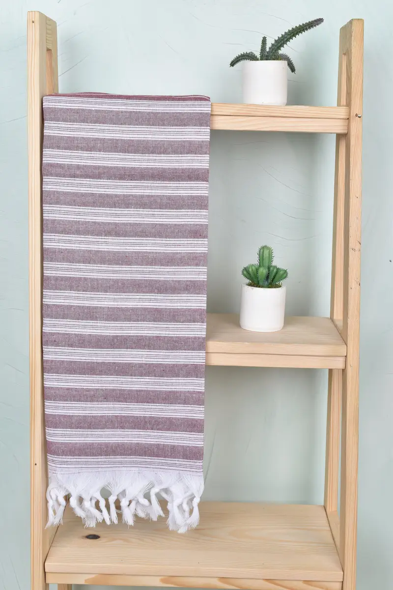 Engagement Gift, Peshtemal Towel, Wedding Towel, Cotton towel, 70x40 Cotton Striped Towel, Organic cotton peshtemal for spa and beach, Organic towel - 8