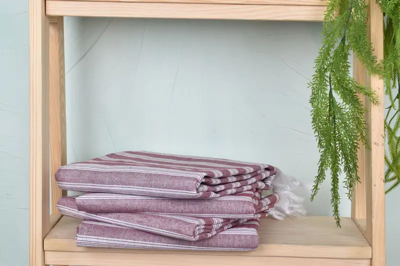 Engagement Gift, Peshtemal Towel, Wedding Towel, Cotton towel, 70x40 Cotton Striped Towel, Organic cotton peshtemal for spa and beach, Organic towel - 7