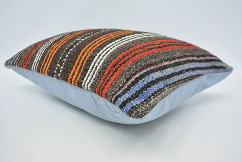 Antique Pillows, Pillow Sham, Seat Pillow Case, 16x24 Orange Cushion, Home Decor Pillow, Couch Cushion Case, Interior Designer Pillow - 3