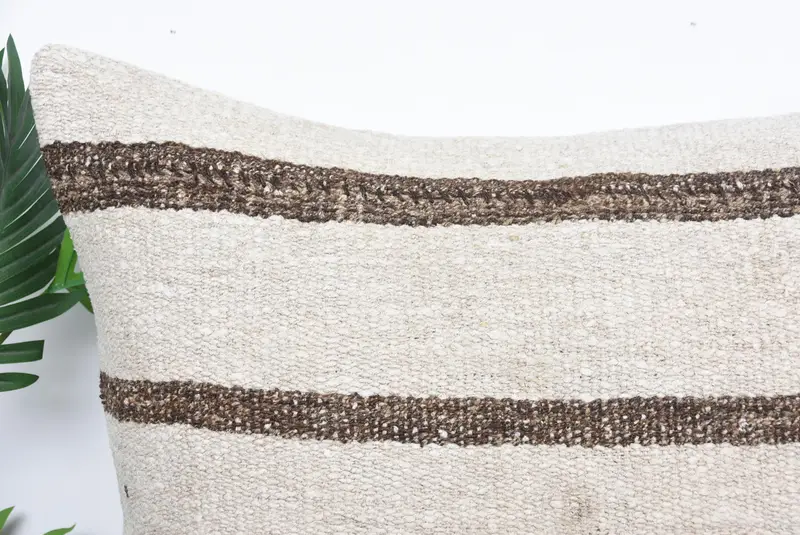 Turkish Corner Pillow Case, Pillow Sham, Interior Designer Pillow, 24x24 Beige Cushion Cover, Chair Cushion Case, Gift Pillow, Home Decor Pillow - 2
