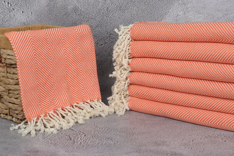 70x40 Cotton Herringbone Towel, Wedding Gifts Towel, Custom Beach Towels, Gift For Mom, Housewarming Gift, Home Decor Gifts, Monogram Turkish Towel - 3