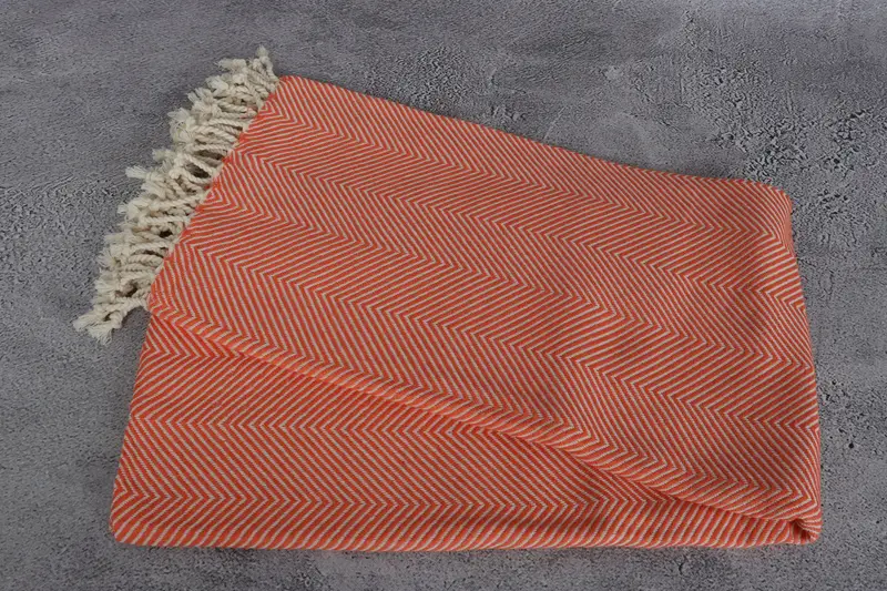 70x40 Cotton Herringbone Towel, Wedding Gifts Towel, Custom Beach Towels, Gift For Mom, Housewarming Gift, Home Decor Gifts, Monogram Turkish Towel - 6