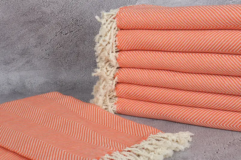 70x40 Cotton Herringbone Towel, Wedding Gifts Towel, Custom Beach Towels, Gift For Mom, Housewarming Gift, Home Decor Gifts, Monogram Turkish Towel - 2