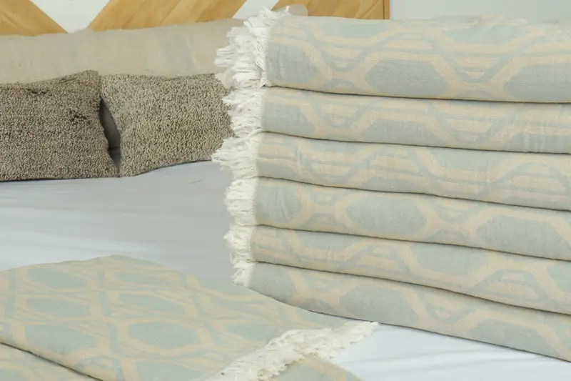 Maid Of Honor Gift, Personalized Gifts, Bedspread, Turkish Blanket, Christmas Tablecloth, 92x76 Cotton Patterned Towel, Wedding Hand Made Gift - 3
