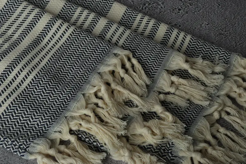 Decorative Towel, Turkish Hand Towel, Spa Towel, 40x18 Cotton Striped Towel, Turkish Towel Hand Towel, Home Decor Gifts, Small Towel, Wedding Gift - 5
