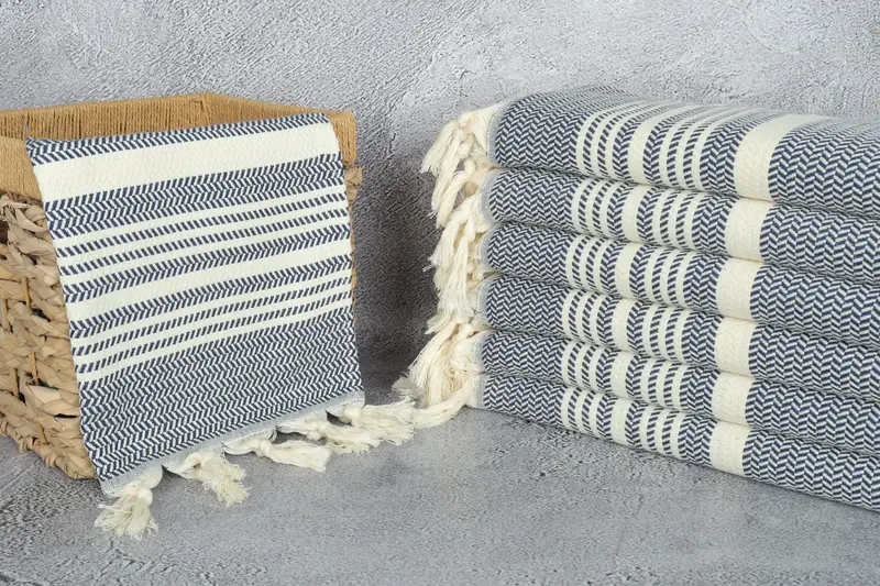 Decorative Towel, Turkish Hand Towel, Spa Towel, 40x18 Cotton Striped Towel, Turkish Towel Hand Towel, Home Decor Gifts, Small Towel, Wedding Gift - 3