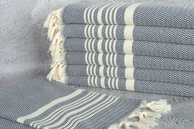 Decorative Towel, Turkish Hand Towel, Spa Towel, 40x18 Cotton Striped Towel, Turkish Towel Hand Towel, Home Decor Gifts, Small Towel, Wedding Gift - 2