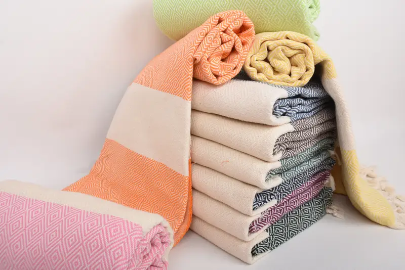 Wedding Gift, 36x20 Cotton Diamond Towel, Holiday Towel, Small Bath Towels, Monogram Kitchen Towel, Beach Wedding Favor, Gift Boxes Tea Towels - 3