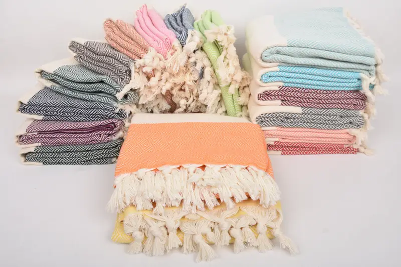 Wedding Gift, 36x20 Cotton Diamond Towel, Holiday Towel, Small Bath Towels, Monogram Kitchen Towel, Beach Wedding Favor, Gift Boxes Tea Towels - 2