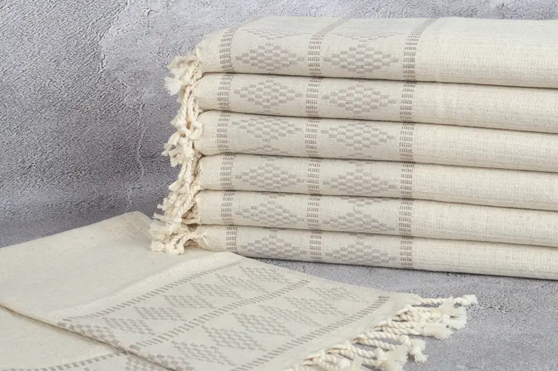 Bridesmaid Gifts, Summer Gift, Home Gift, Turkish Towel Hand Towel, Housewarming Gift, Personalized Kitchen Towel, 40x20 Linen Kilim Design Towel - 2