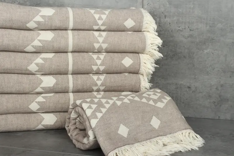 Shower Curtain, Wedding Favors, Turkish Bedcover, Halloween Blanket, Couch Blanket, Throw Blanket Couch, Throw Blanket, 70x60 Cotton Geometric Towel - 3