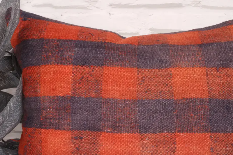 Pillow Case, Interior Designer Pillow, 20x20 Orange Pillow Cover, Gift Pillow, Turkish Pillow, Kilim Rug Pillow Cover, Turkish Bench Cushion Case - 2