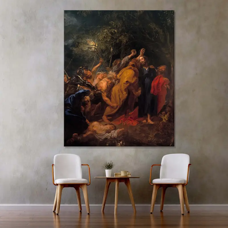 The Betrayal of Jesus Christ, by Anthony van Dyck, Museum Quality, The Taking of Christ, Religious Fine Art, Oil Painting, Wall Art Canvas - 2