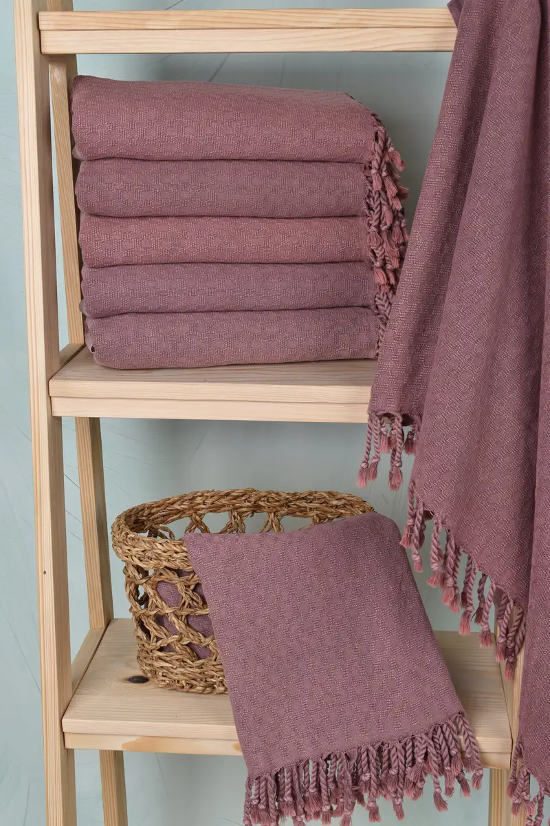 Wedding Shower Gift, 68x32 Cotton Stonewashed Geometric Towel, Girls Weekend Favors, Custom Wedding Gift, Personalized Wedding Gift, Sand-free towel - 3