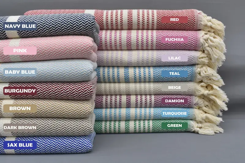 Turkish Towel Monogram, 70x40 Cotton Striped Towel, Custom Towel, Bridesmaid Gift Towel, Cotton towel, Handmade Turkish Towel, Wedding For Favor - 1