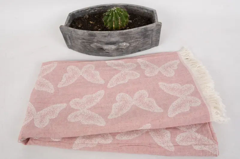 Lightweight Turkish towel for beach, 68x36 Cotton Butterfly Pattern Towel, Wedding Gift, Large Turkish Towel, Boyfriend Christmas Gift, Custom Gift - 8