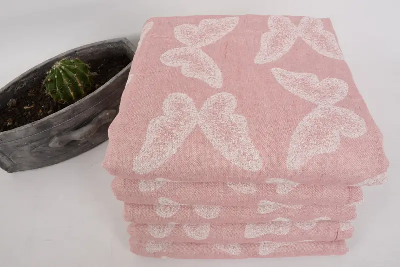 Lightweight Turkish towel for beach, 68x36 Cotton Butterfly Pattern Towel, Wedding Gift, Large Turkish Towel, Boyfriend Christmas Gift, Custom Gift - 6