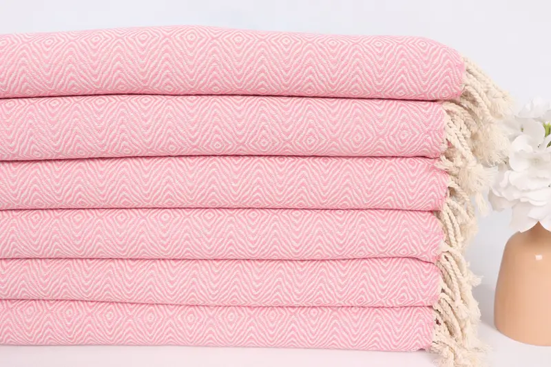 Bridesmaid Gifts, Bachelorette Party Favors, Summer Towel, Personalized Gift, Turkish Hand Towel, Travel Towel, 36x18 Cotton Zigzag Diamond Towel - 3