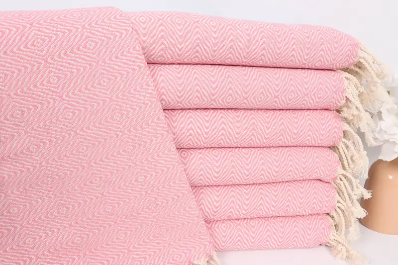 Bridesmaid Gifts, Bachelorette Party Favors, Summer Towel, Personalized Gift, Turkish Hand Towel, Travel Towel, 36x18 Cotton Zigzag Diamond Towel - 1
