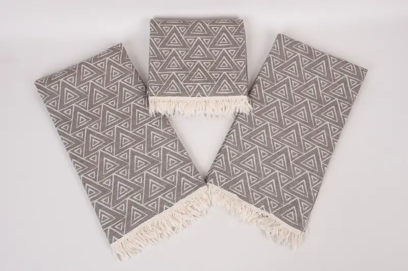 70x36 Cotton Geometric Towel, Decorative Towel, Beach Theme Wedding Gift, Peshtemal, Spa Towel, Organic towel, Best Beach Towel, Turkish beach towel - 7