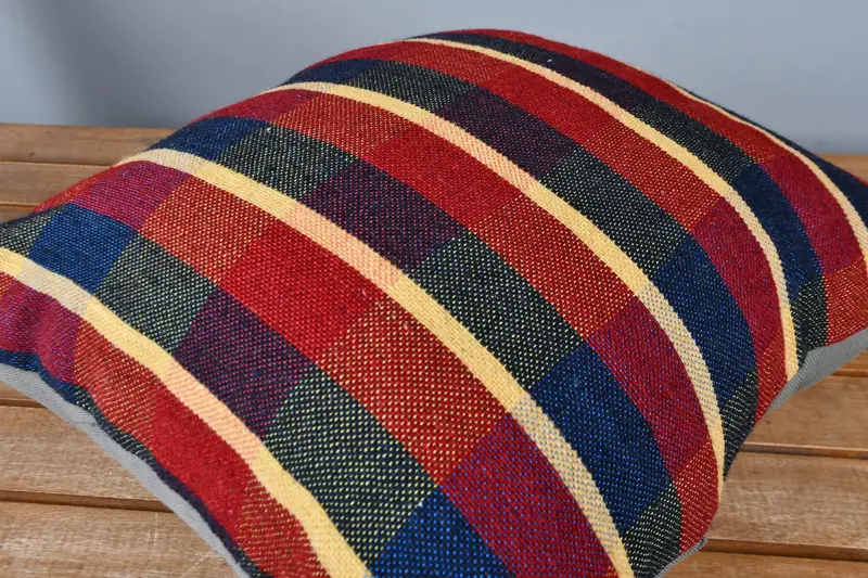 Pillow for Sofa, Office Chair Cushion, Pillow for Couch, Cushion Cover, 16x16 Red Cushion, Boho Pillow, Square Throw Cushion Cover - 4