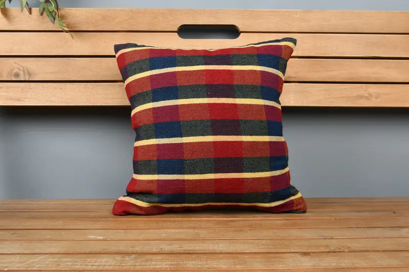 Pillow for Sofa, Office Chair Cushion, Pillow for Couch, Cushion Cover, 16x16 Red Cushion, Boho Pillow, Square Throw Cushion Cover - 6