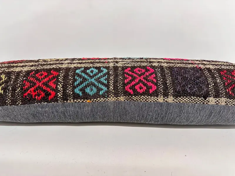 12x36 Red Pillow, Vintage Kilim Throw Pillow, Pillow, Kilim Pillow Cover, Decorative Bolster Pillow Sham, Turkish Pillow - 5