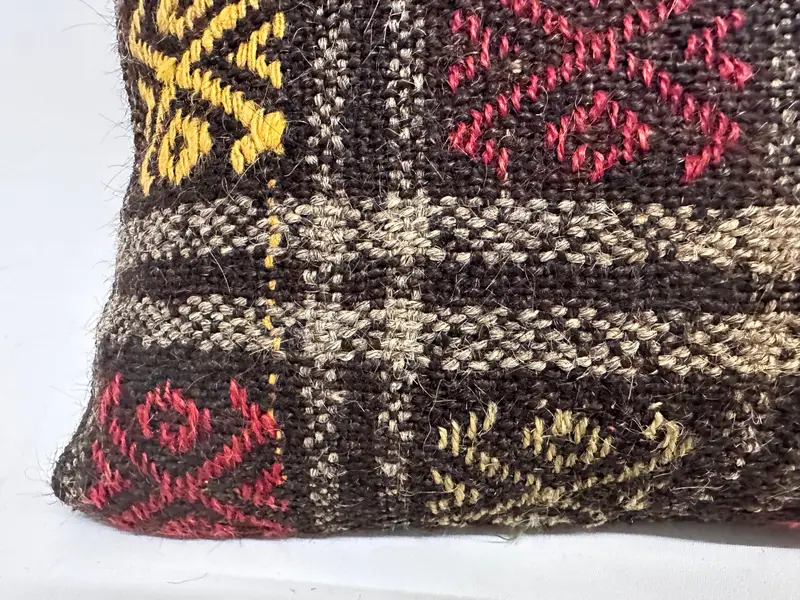 12x36 Red Pillow, Vintage Kilim Throw Pillow, Pillow, Kilim Pillow Cover, Decorative Bolster Pillow Sham, Turkish Pillow - 4