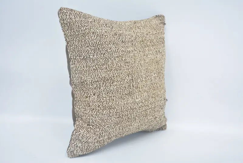 Cushion Case, Home Decor Pillow, Nomadic Pillow Cover, Pillow for Couch, Throw Kilim Pillow, Natural Pillow Cover, 14x14 Beige Pillow Case - 3
