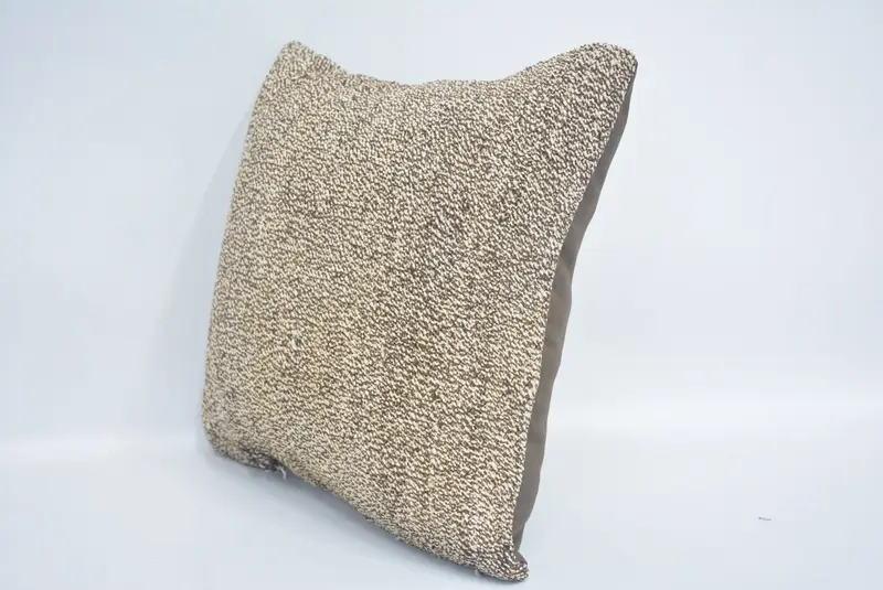 Cushion Case, Home Decor Pillow, Nomadic Pillow Cover, Pillow for Couch, Throw Kilim Pillow, Natural Pillow Cover, 14x14 Beige Pillow Case - 4