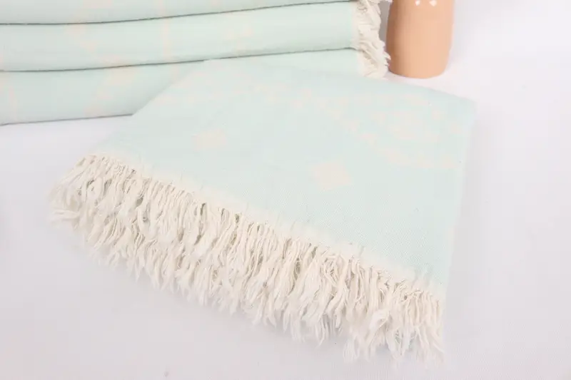 Oversized Beach Towel, Woven Blanket, Custom Wedding Gifts, 70x60 Cotton Geometric Towel, Unique Gift, Turkish Cotton Blanket, Tablecloth - 5