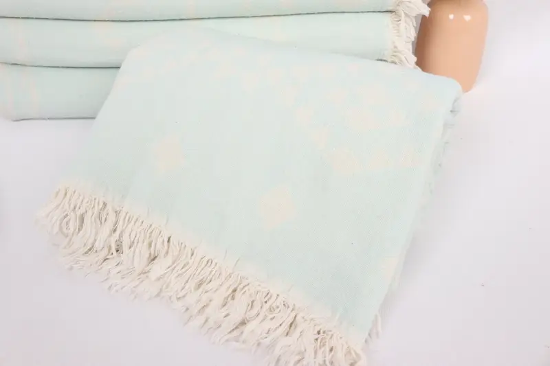 Oversized Beach Towel, Woven Blanket, Custom Wedding Gifts, 70x60 Cotton Geometric Towel, Unique Gift, Turkish Cotton Blanket, Tablecloth - 4