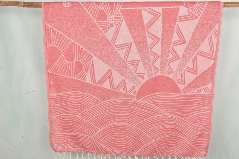 Handmade Gift, Turkish Towel USA, Unique Wedding Gift, Cotton towel, 68x40 Cotton Striped Design Towel, Bachelorette Party Decorations, Summer Towel - 2