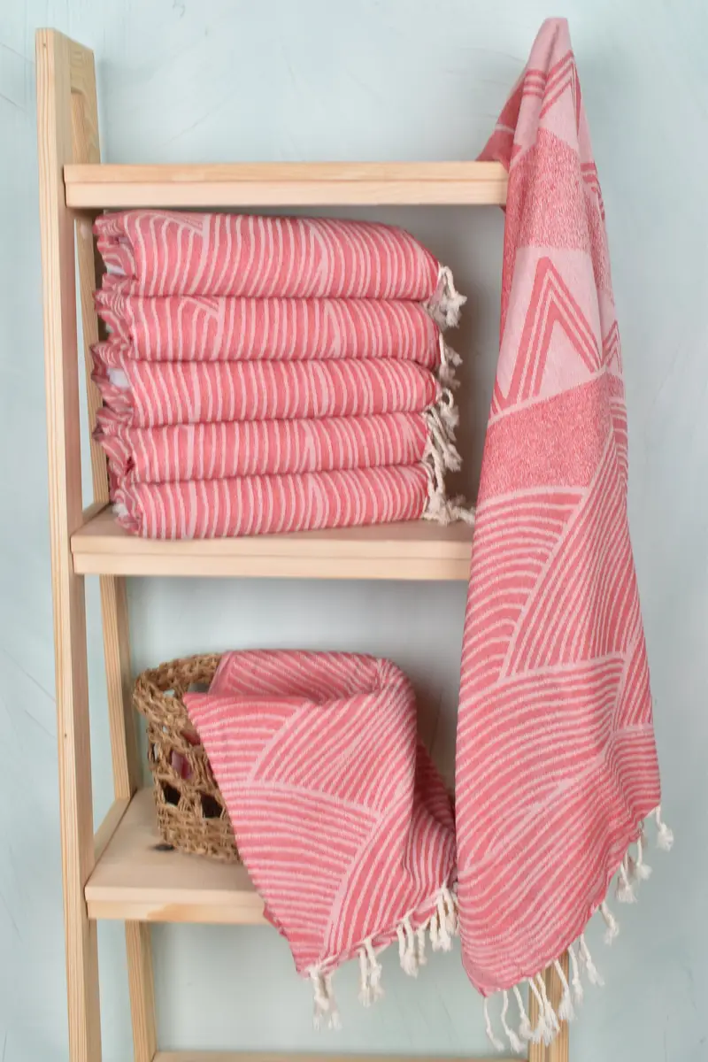 Handmade Gift, Turkish Towel USA, Unique Wedding Gift, Cotton towel, 68x40 Cotton Striped Design Towel, Bachelorette Party Decorations, Summer Towel - 7
