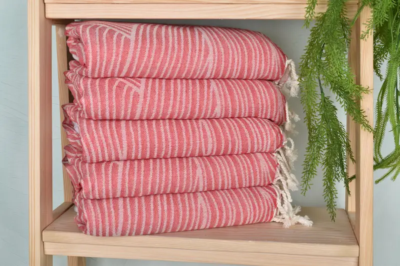 Handmade Gift, Turkish Towel USA, Unique Wedding Gift, Cotton towel, 68x40 Cotton Striped Design Towel, Bachelorette Party Decorations, Summer Towel - 5