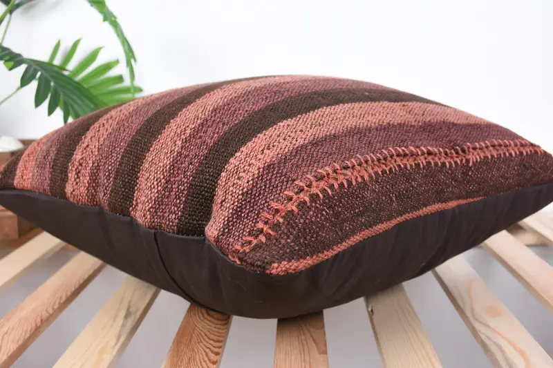 Outdoor Bolster Cushion Case, 20x20 Brown Pillow, Pillow Sham, Boho Pillow, Boho Pillow Sham Cover, Toss Pillow, Gift Pillow, Tribal Pillow Case - 6
