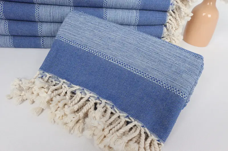 Bridal Shower Gift, Wedding Gift, Bachelor Party Favors, Wedding Gifts Towel, 68x36 Cotton Striped Towel, Beach Size Towel, Christmas Favors - 4