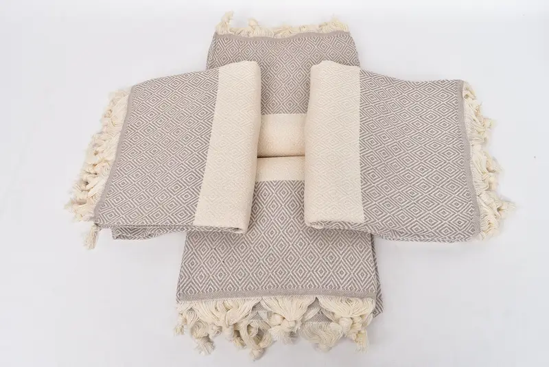Gym Towel, Bulk Order Towel, Bridesmaid Gift Towel, Beach towel, Hammam towel, 70x40 Cotton Diamond Towel, Bathroom Towel, Custom Wedding Towel - 6