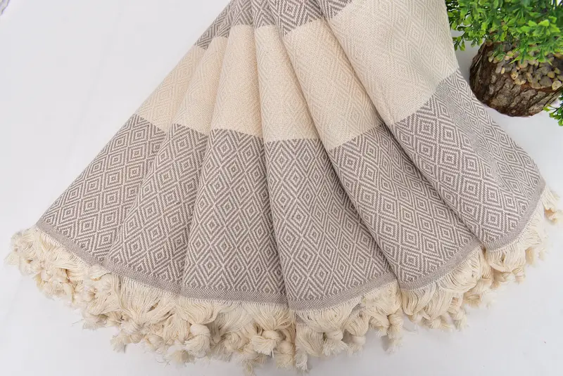 Gym Towel, Bulk Order Towel, Bridesmaid Gift Towel, Beach towel, Hammam towel, 70x40 Cotton Diamond Towel, Bathroom Towel, Custom Wedding Towel - 4