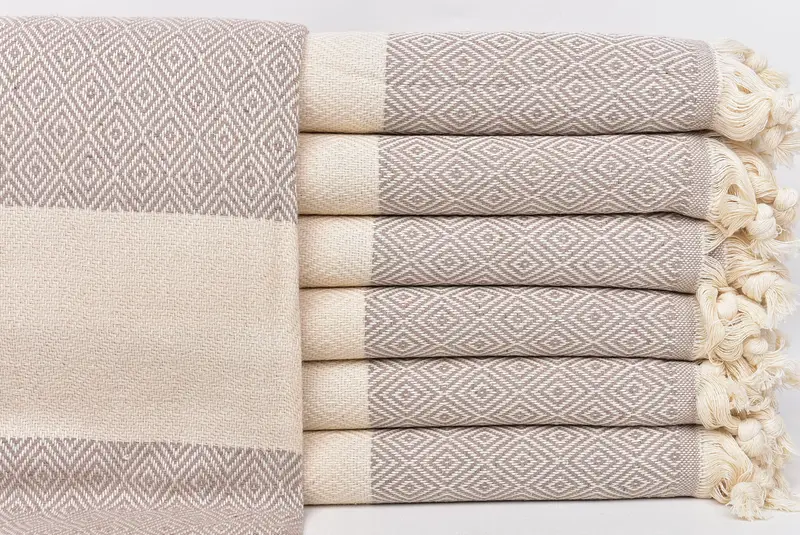 Gym Towel, Bulk Order Towel, Bridesmaid Gift Towel, Beach towel, Hammam towel, 70x40 Cotton Diamond Towel, Bathroom Towel, Custom Wedding Towel - 1