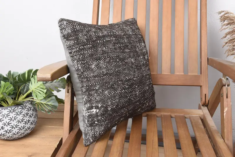 16x16 Brown Pillow Cover, Pillow, Boho Pillow Sham Cover, Farmhouse Cushion Case, Throw Kilim Pillow, Gift Pillow, Traditional Cushion Case - 2