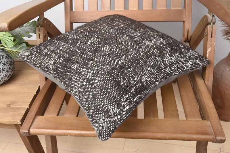 16x16 Brown Pillow Cover, Pillow, Boho Pillow Sham Cover, Farmhouse Cushion Case, Throw Kilim Pillow, Gift Pillow, Traditional Cushion Case - 4