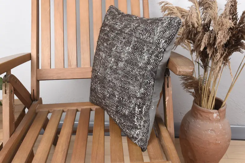 16x16 Brown Pillow Cover, Pillow, Boho Pillow Sham Cover, Farmhouse Cushion Case, Throw Kilim Pillow, Gift Pillow, Traditional Cushion Case - 3