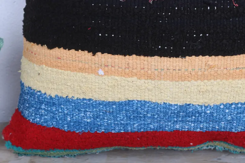 Sofa Bolster Pillow Cover, Handmade Kilim Cushion, Pillow, 20x20 Brown Pillow Cover, Pillow for Sofa, Throw Kilim Pillow, Bolster Throw Pillow Sham - 3