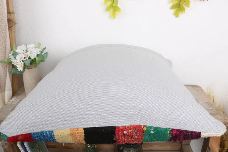 Sofa Bolster Pillow Cover, Handmade Kilim Cushion, Pillow, 20x20 Brown Pillow Cover, Pillow for Sofa, Throw Kilim Pillow, Bolster Throw Pillow Sham - 7